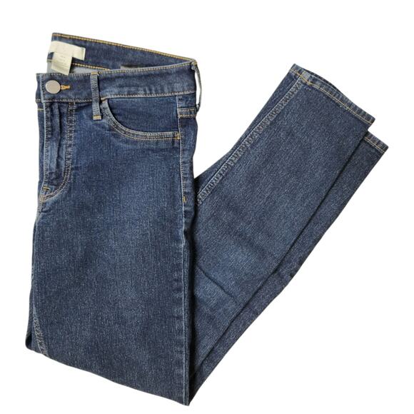 H&M Size 6 Dark Blue Skinny Jeans Stretch Denim Mid Rise Casual Everyday - Picture 1 of 7